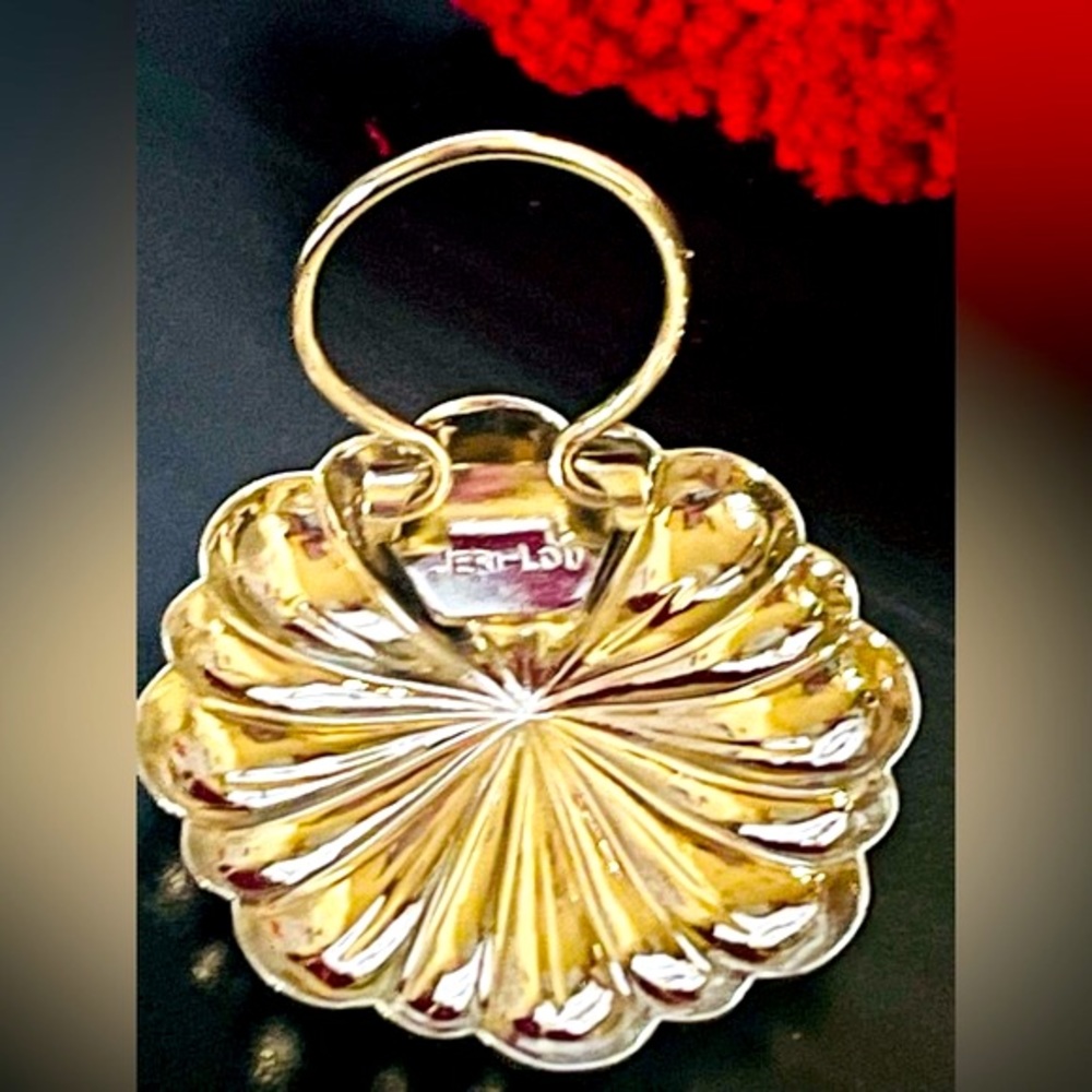 Vintage Jeri Lou Silver Tone Floral Scarf Clip - Picture 6 of 9